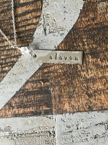 Custom Bar Necklace Name Necklace Gift for Friend Handstamped Necklace Custom Jewelry Mothers Day Gift Birthstone Jewelry Birthstone Gift