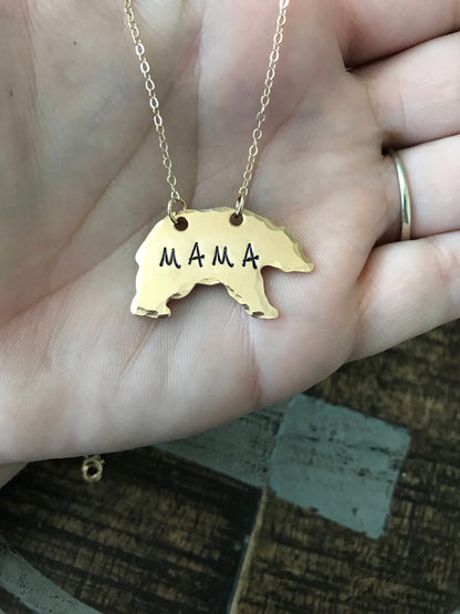 Bear Necklace Mama Bear Necklace Gifts for Mom Gift Valentine's Day Gift For Wife Gift Jewelry Wife Mother's Day Birthday Remembrance Option