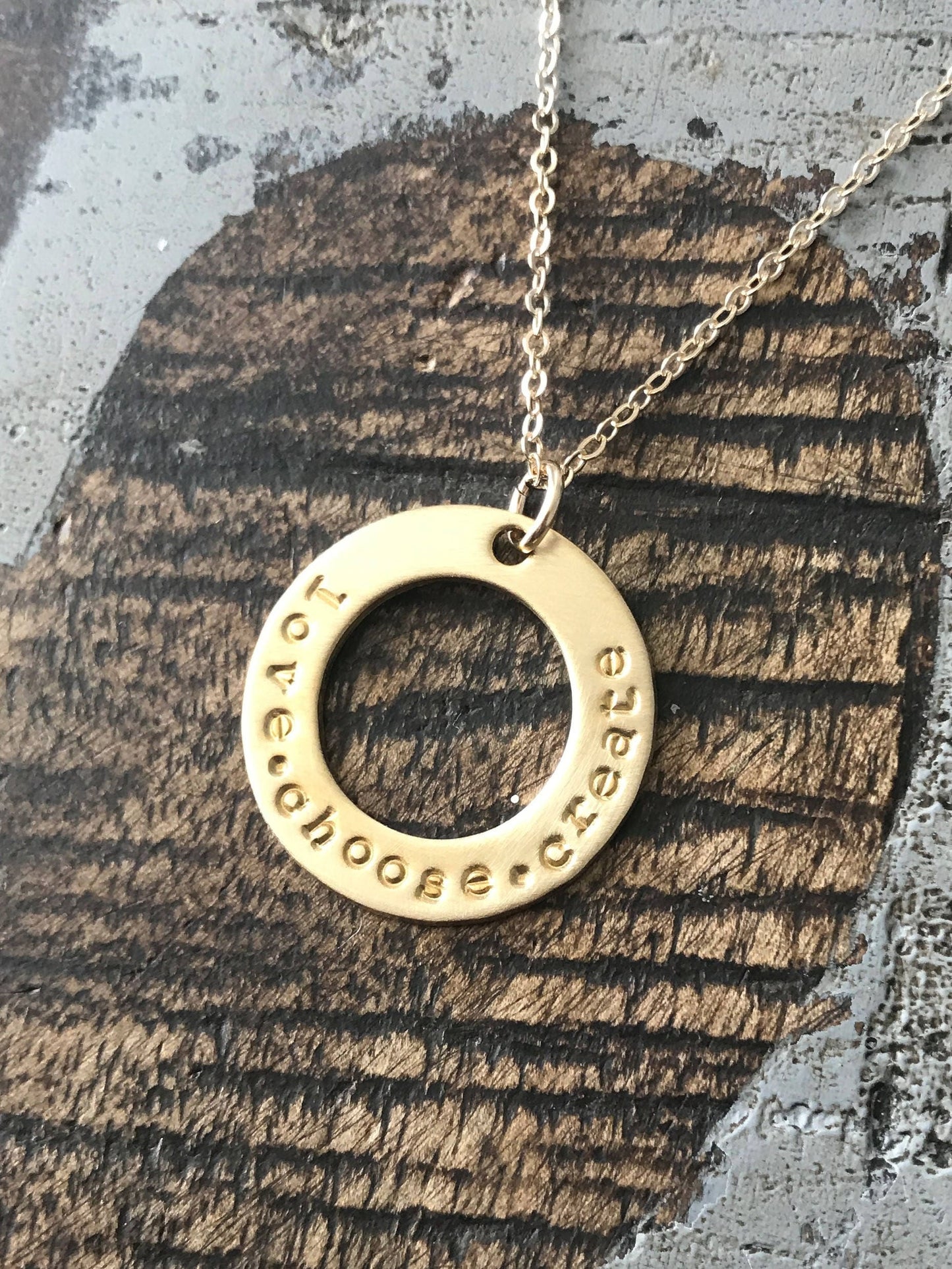 Gold Washer Necklace Personalized Washer Necklace Custom Washer Necklace Personalized Ring Pendant Engraved Name Charm Blue Eyes Jewels
