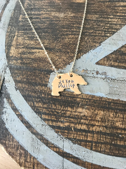 Mama Bear Necklace Mothers Day gift Momma bear necklace personalized established year golden mama necklace bear necklace mom gift mama gift