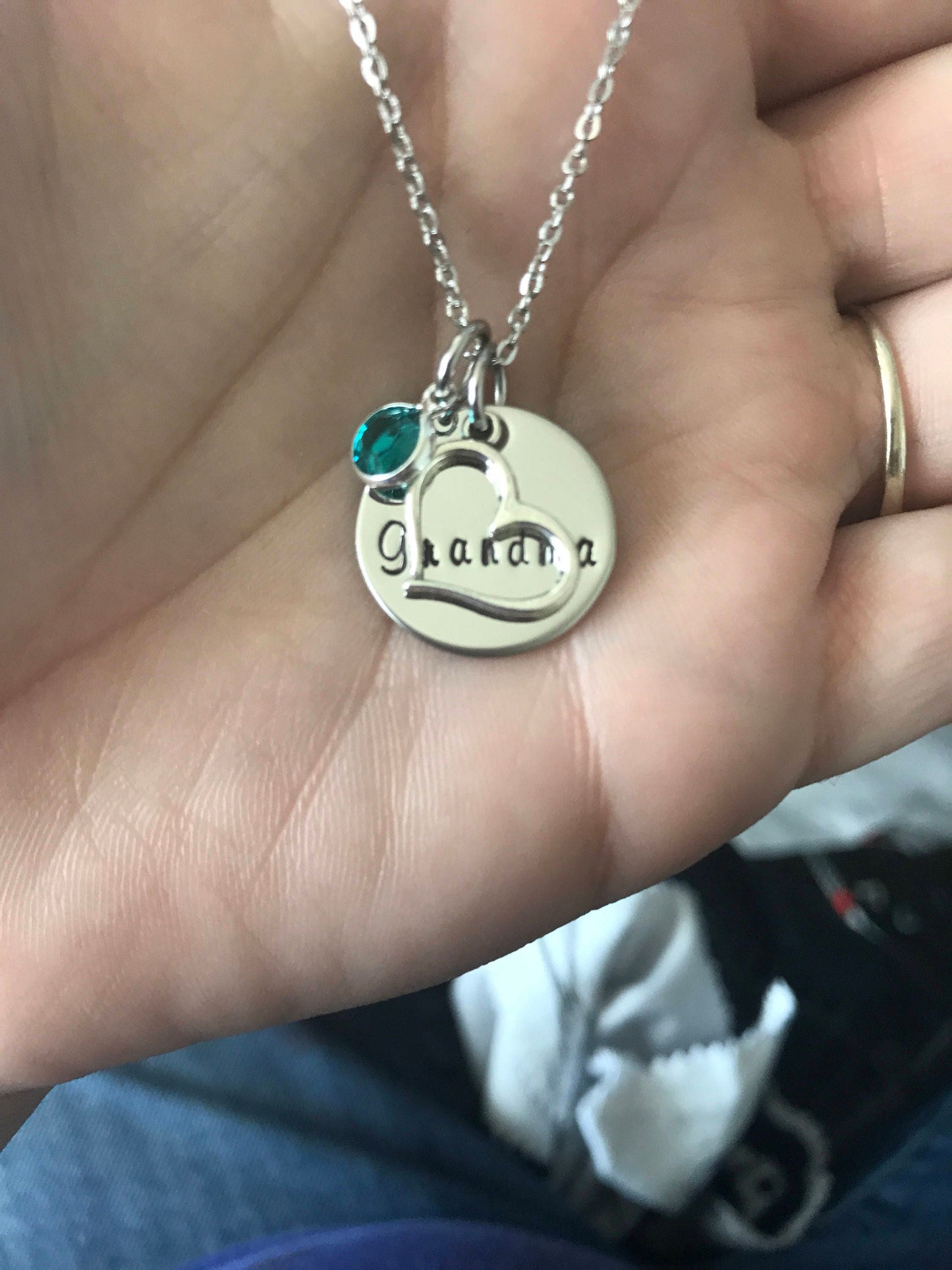 Grandma Necklace, Custom Birthstones With Grandkids Birth Month Gift for Grandmother, Gift For Grandma Jewelry, Christmas Gifts For Grandma