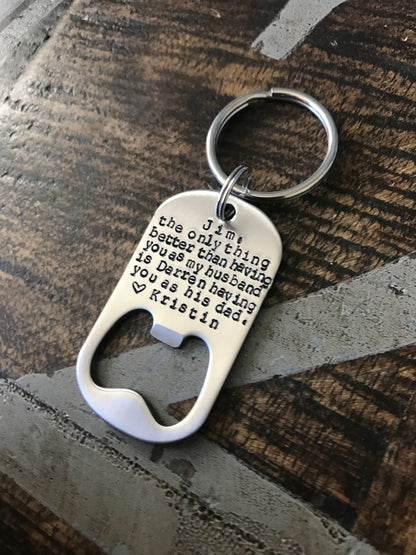 daddy keychain dad keychain father's day the only thing better than having you as my husband is our children mens keychain fathers day gift