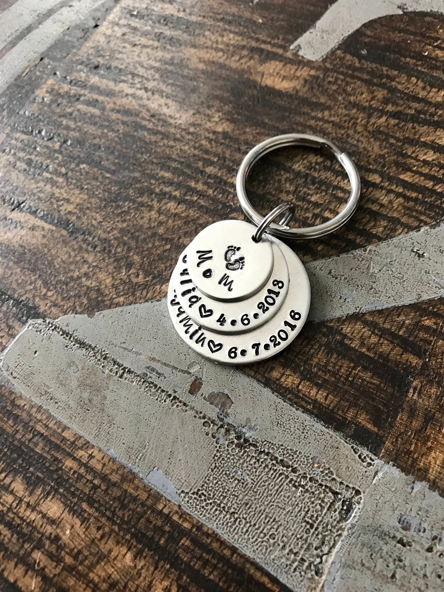 Baby Footprint Keychain, Gift For Mom, Mothers Keychain, Mom Keychain, New Baby Keychain, Mommy Keychain, Gift for Mom, New Arrival Keychain