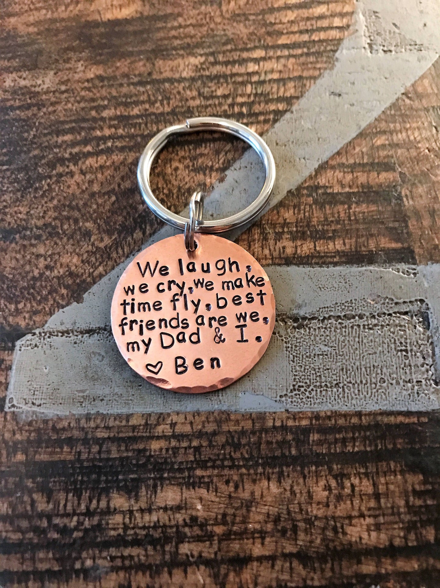 Father's day keychain, Personalized for Him, Keychains for Men, Copper Keychain, Dad Keychain, Dad & I Keychain, First Fathers Day, Dad Gift