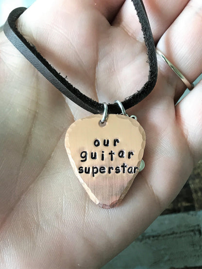Personalized Guitar Pick Necklace Birthday Gift For Guitarist Personalized Guitar Pick Gift For Guitar Player Personalized Jewelry