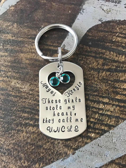These girls Personalised Uncle present personalized Uncle keychain gift This Uncle belongs to personalised Uncle keyring gift uncle birthday