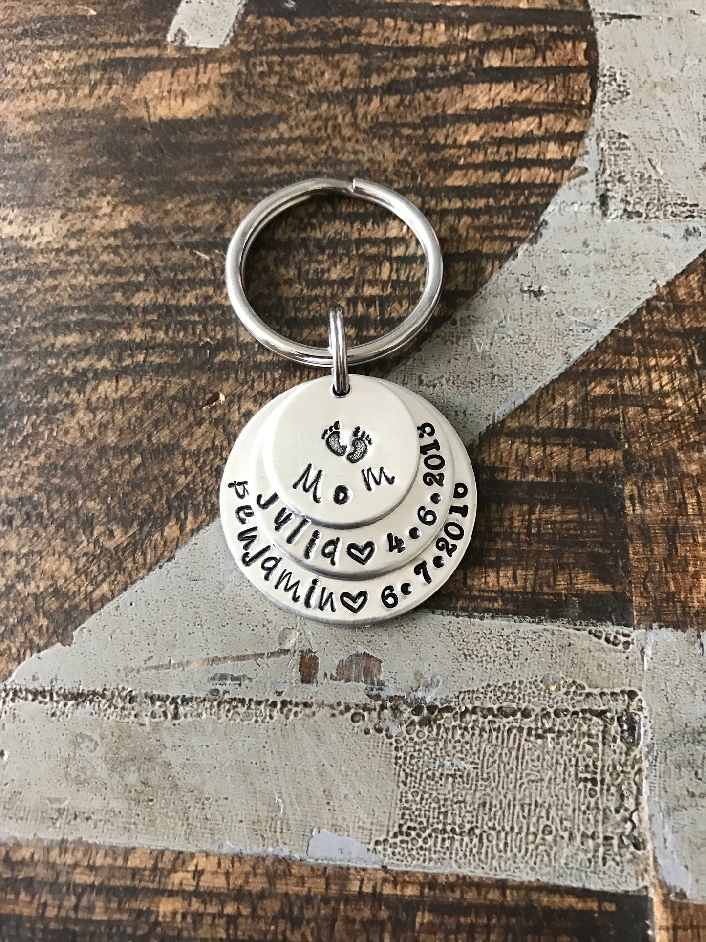 Baby Footprint Keychain, Gift For Mom, Mothers Keychain, Mom Keychain, New Baby Keychain, Mommy Keychain, Gift for Mom, New Arrival Keychain