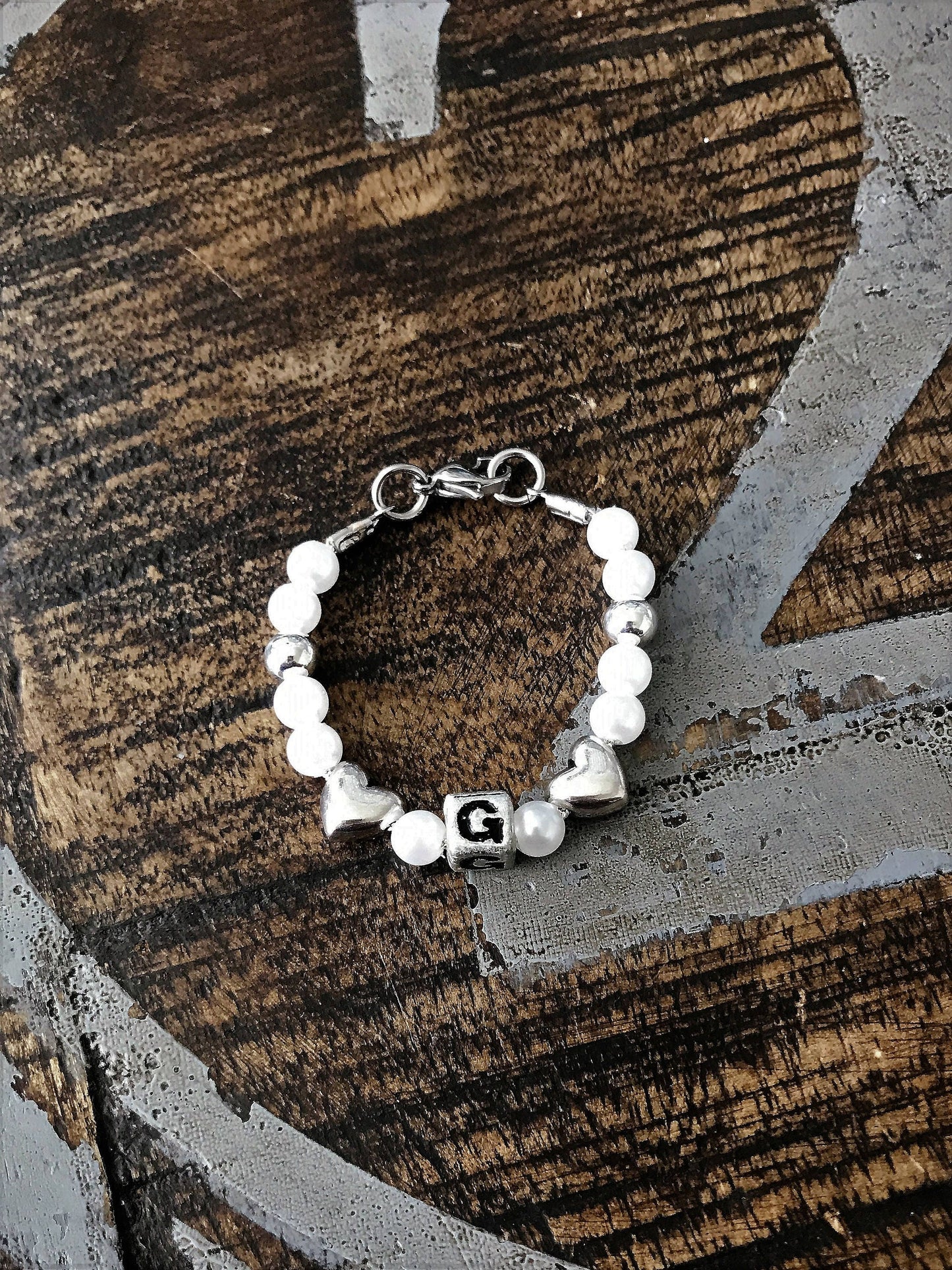 Girls Initial Bracelet Personalized Flower Girl Bracelet Silver Toddler Jewelry Girls Name Bracelet Girls Gift Child Bracelet FREE USA SHIP
