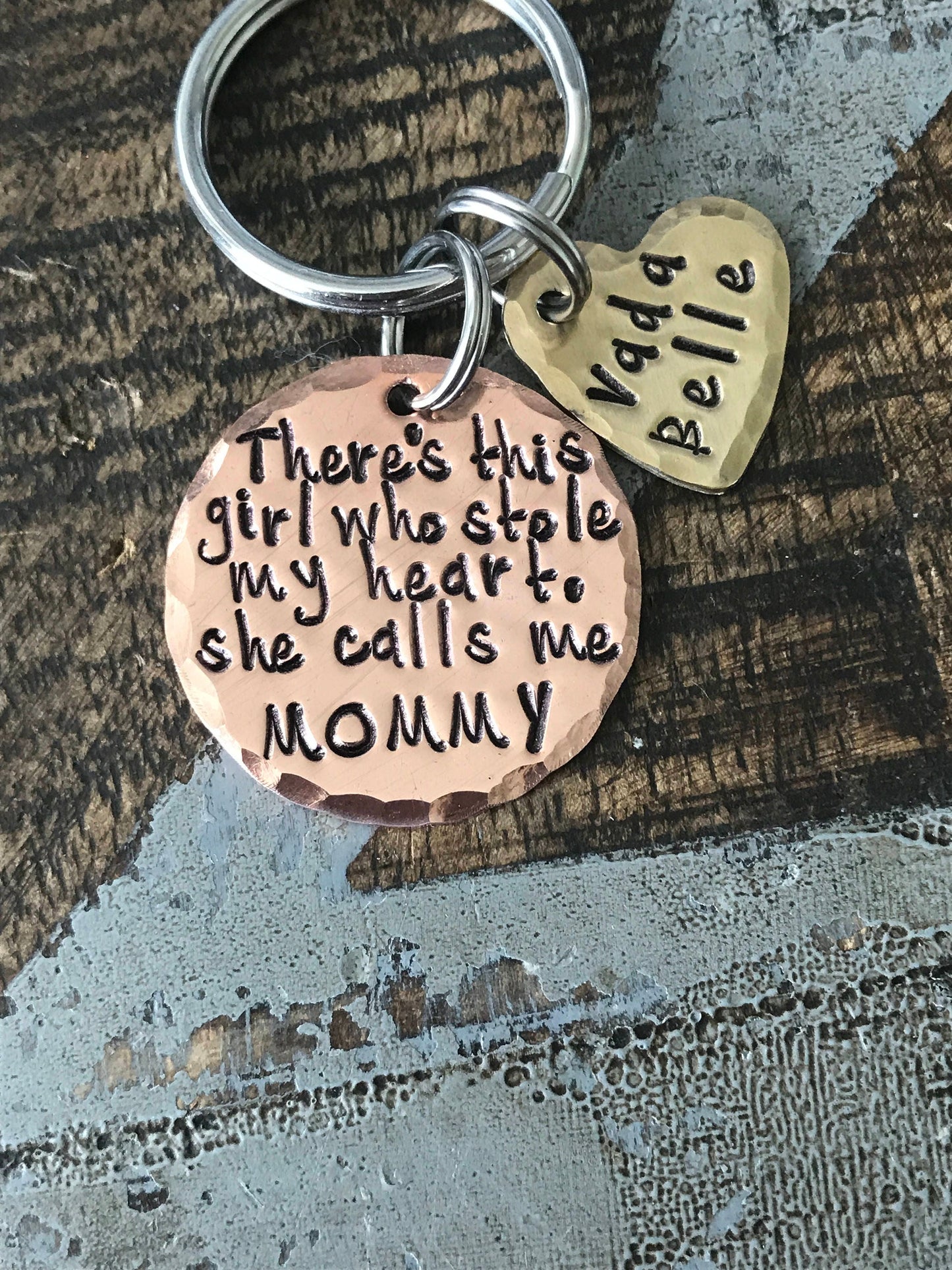 FREE SHIP USA Mom keychain, mothers day, mom gift Theres this girl who stole my heart she calls me Mom gift for mom dad gift, fathers day