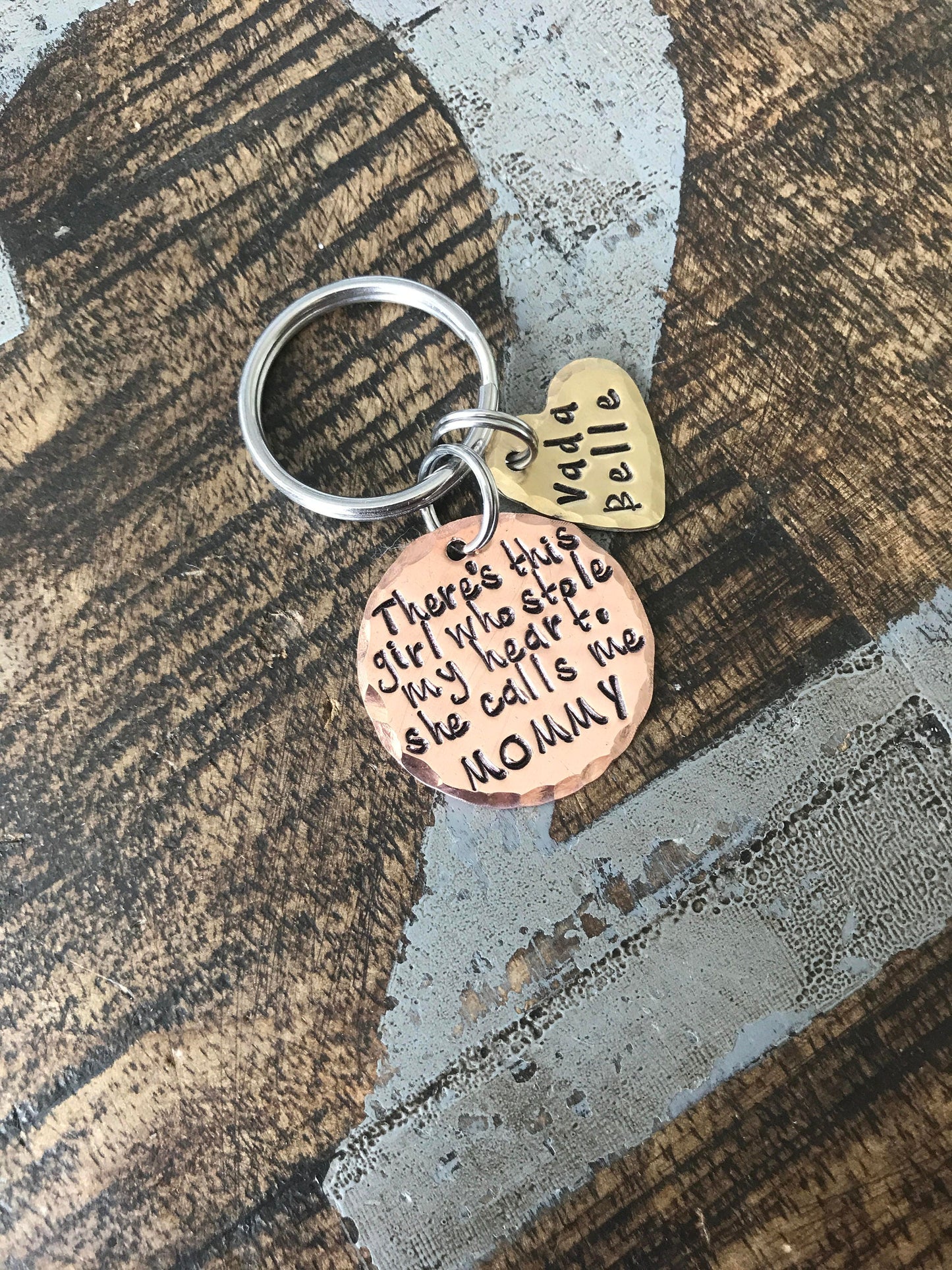 FREE SHIP USA Mom keychain, mothers day, mom gift Theres this girl who stole my heart she calls me Mom gift for mom dad gift, fathers day