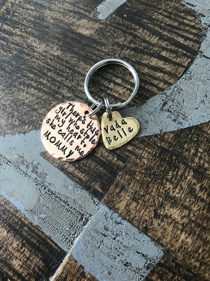 FREE SHIP USA Mom keychain, mothers day, mom gift Theres this girl who stole my heart she calls me Mom gift for mom dad gift, fathers day