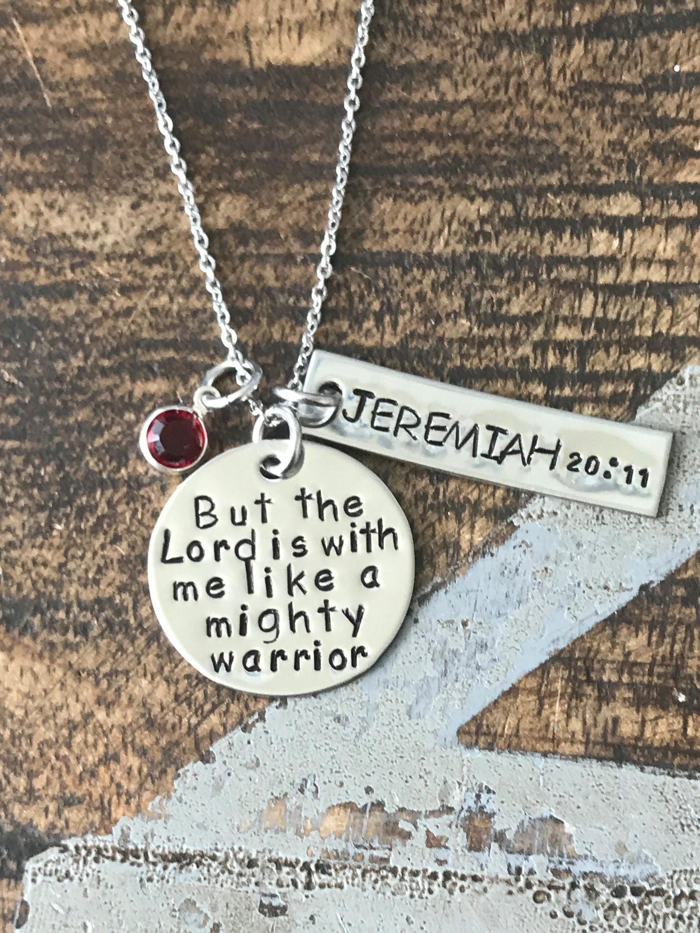 FREE SHIP USA Custom Jewelry Jeremiah 20 Necklace Handmade Inspirational Jewelry Handstamped Necklace Scripture Necklace Supportive Necklace