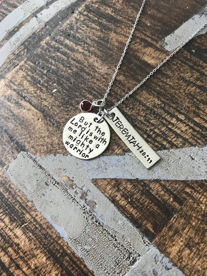 FREE SHIP USA Custom Jewelry Jeremiah 20 Necklace Handmade Inspirational Jewelry Handstamped Necklace Scripture Necklace Supportive Necklace