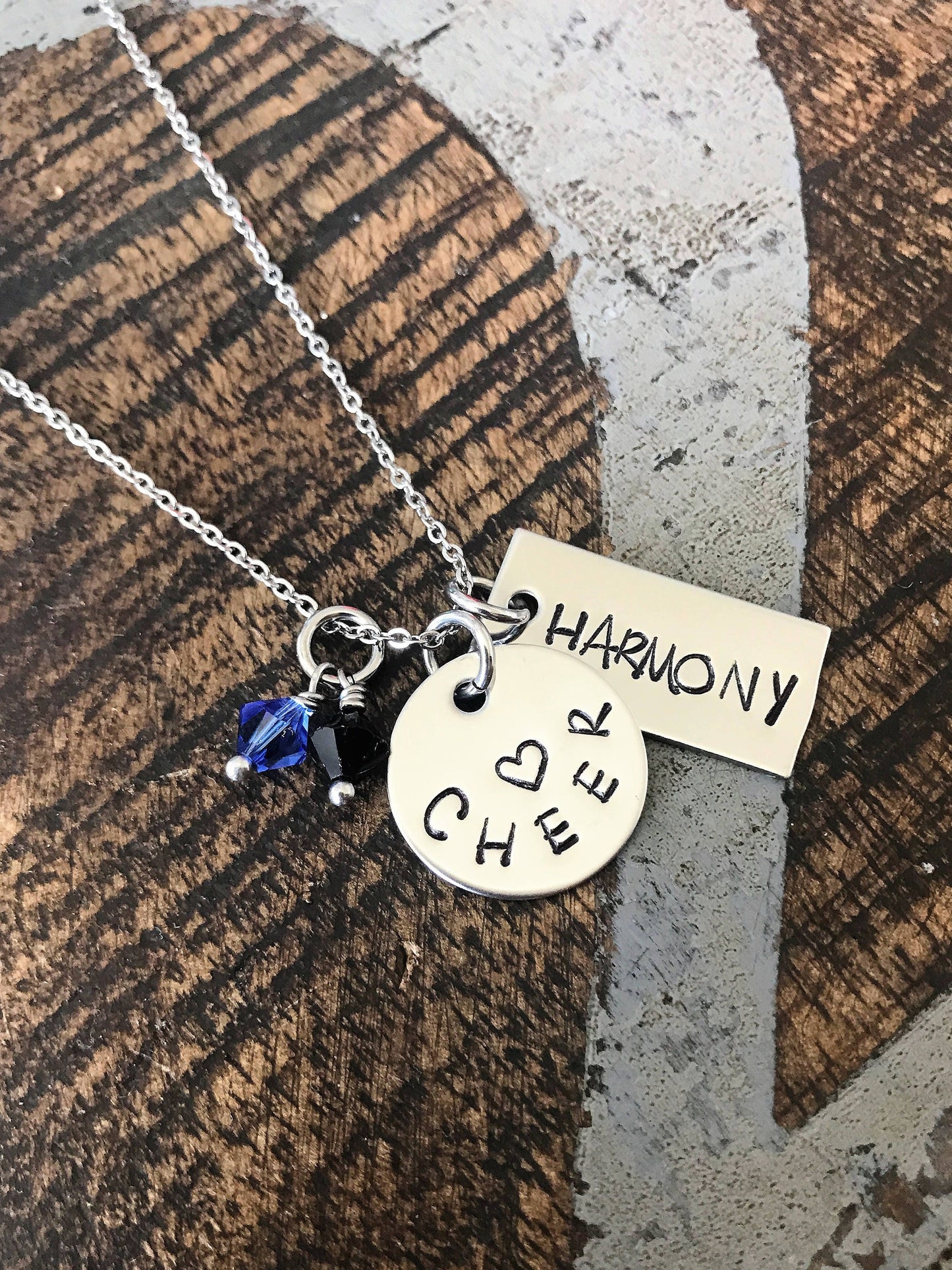 Cheer Necklace Cheerleader Necklace Gift for Cheerleader Handstamped Necklace Megaphone Necklace Handstamped Jewelry cheering necklace