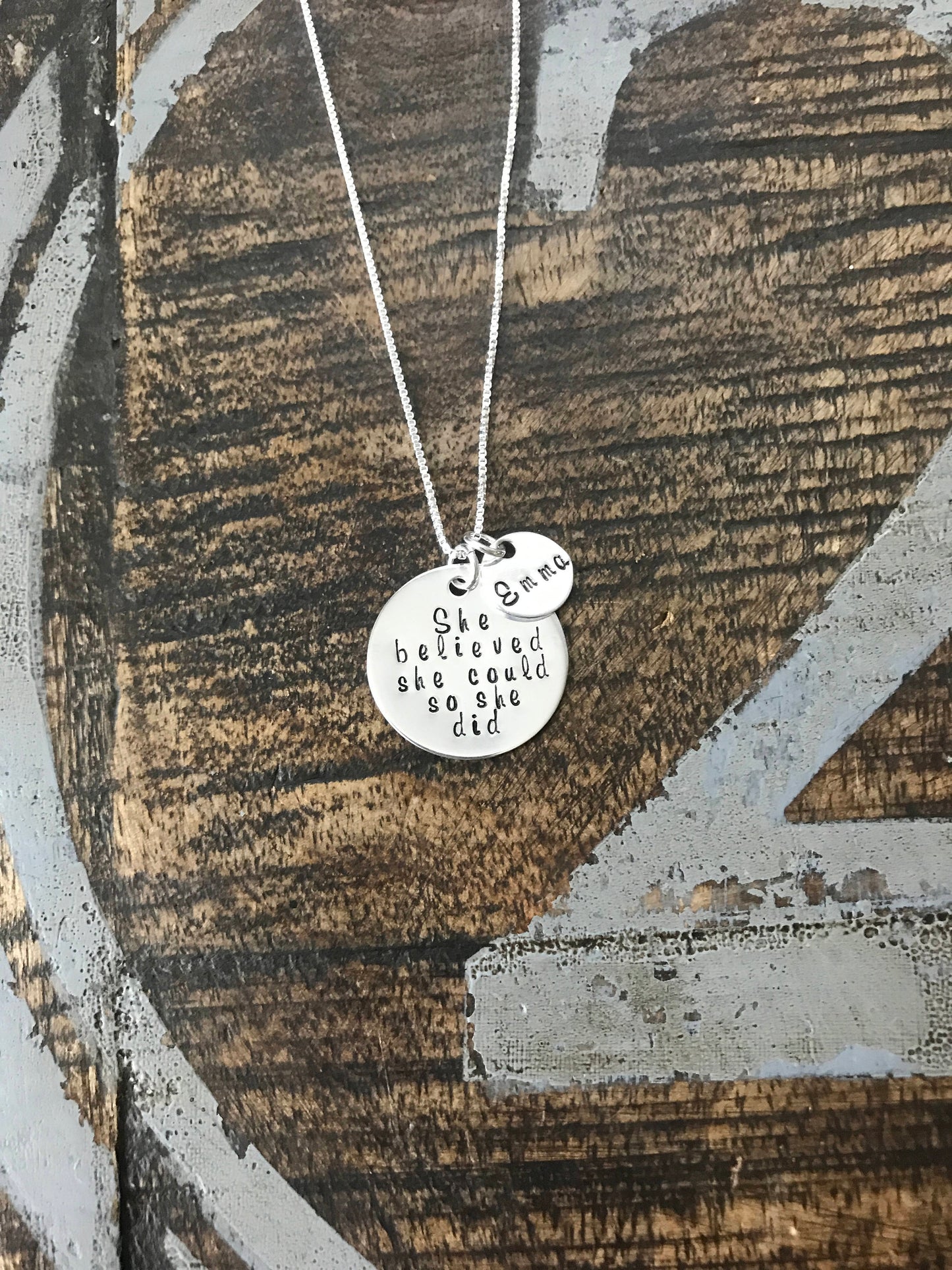 She Believed She Could So She Did Necklace, CLASS of 2024, GRADUATION gift, SENIOR 2024, Graduate Necklace, Inspirational gifts, Name Gift