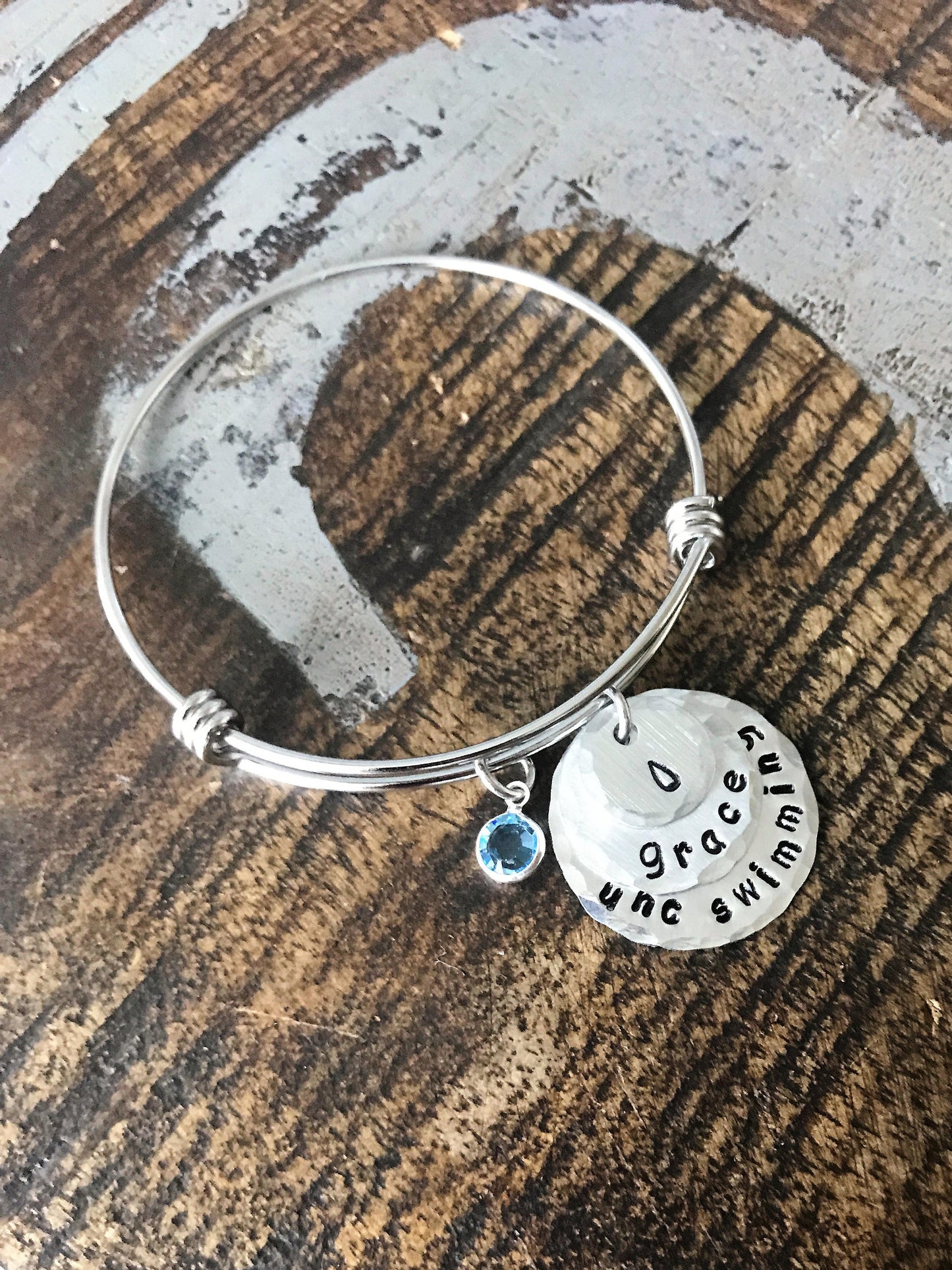 Water Bracelet Swimming Bracelet Swimming Expandable Bangle Swimmers Jewelry UNC Swimming Bracelet Swimming lover bracelet Sports Gift