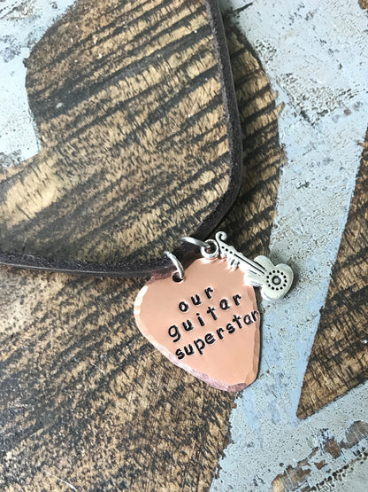 Personalized Guitar Pick Necklace Birthday Gift For Guitarist Personalized Guitar Pick Gift For Guitar Player Personalized Jewelry