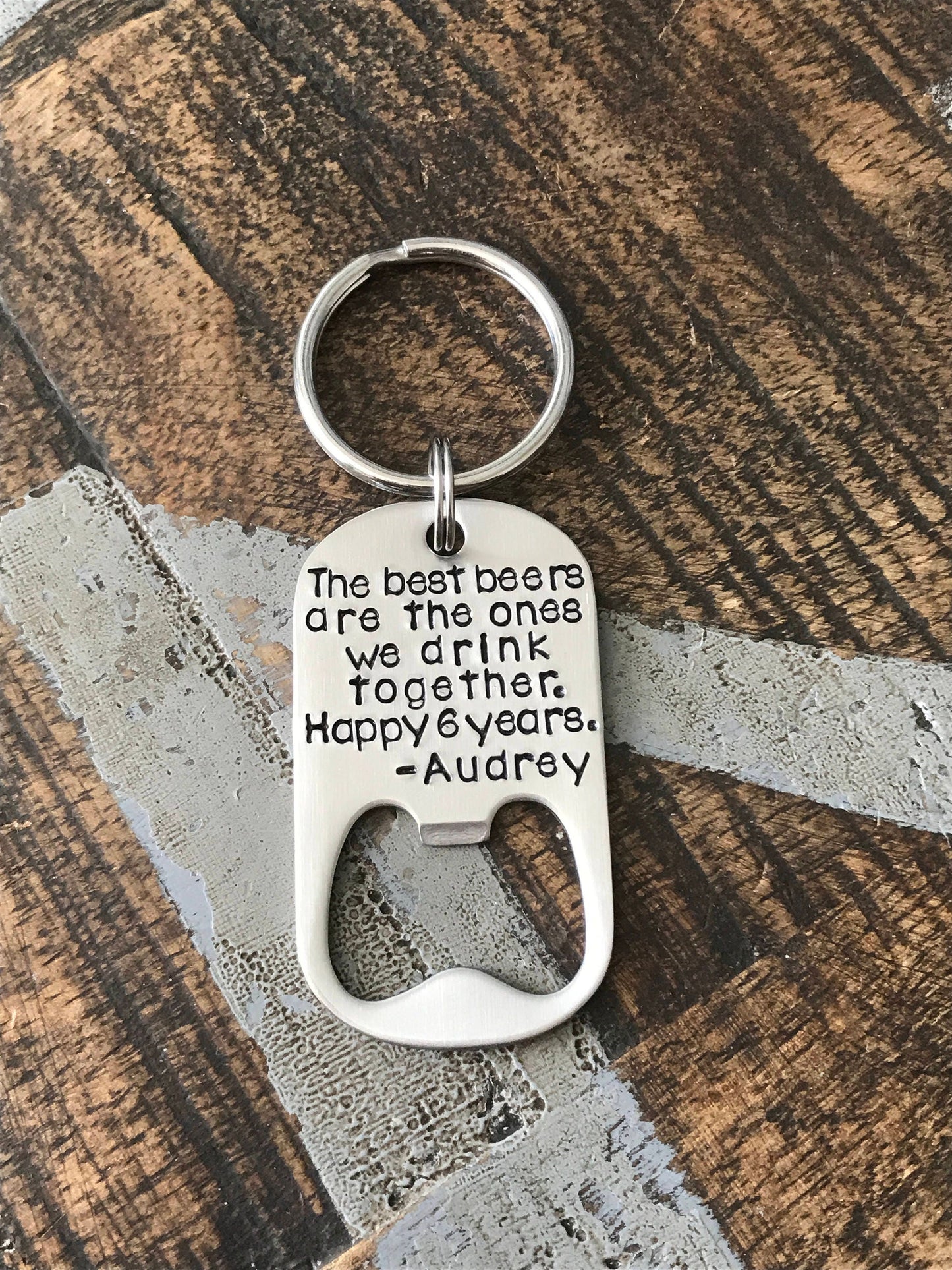 The Best Beers Gift Bottle Opener Keychain 1 year anniversary gift for him Custom Boyfriend Gift Anniversary Keychain Husband Gift Boyfriend
