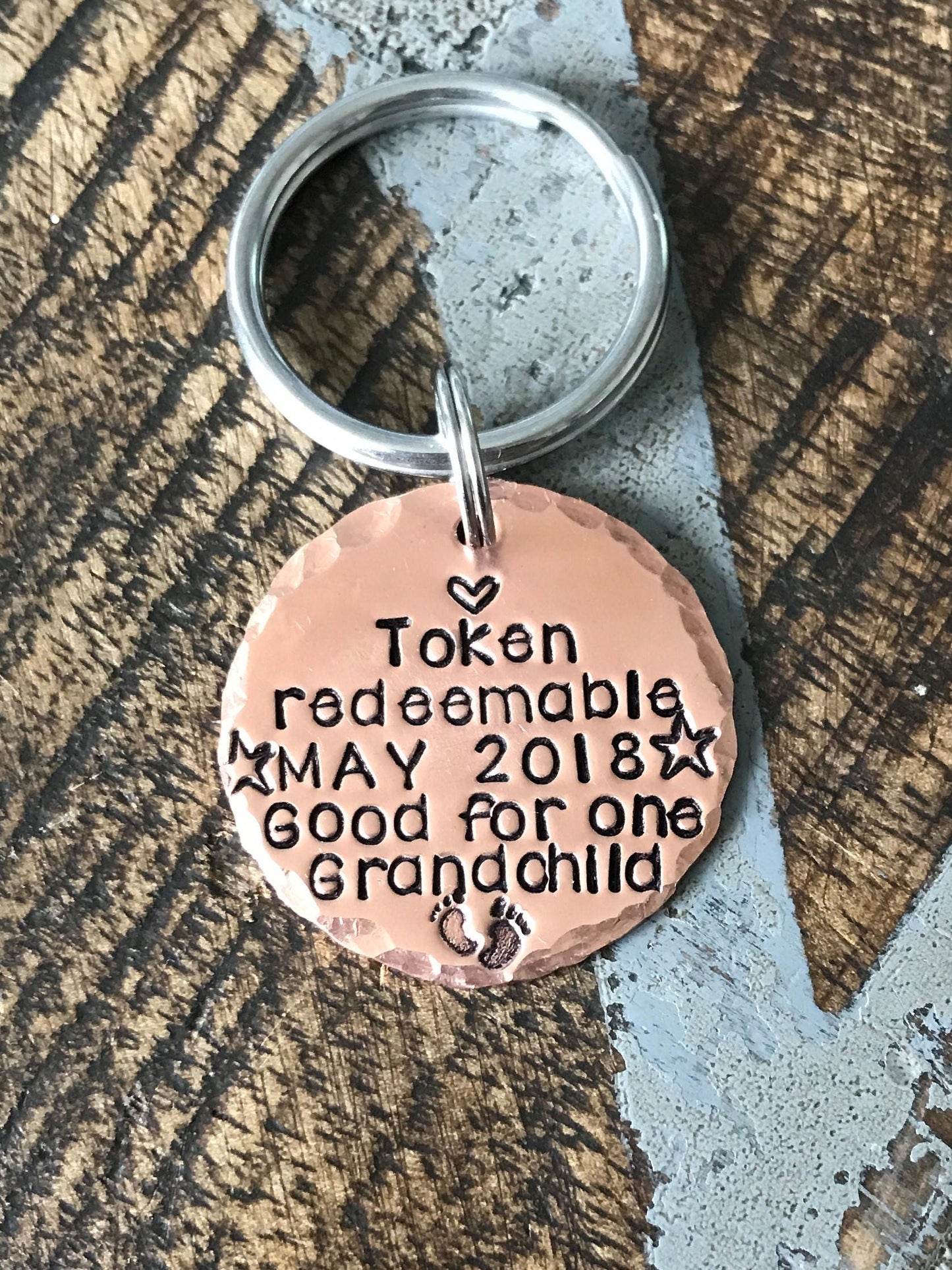 FREE SHIP USA Grandpa Keychain New Grandma Gift Grandma Keychain Grandpa Keychain Grandchild Token New Mom Gift Baby Announcement Keychain