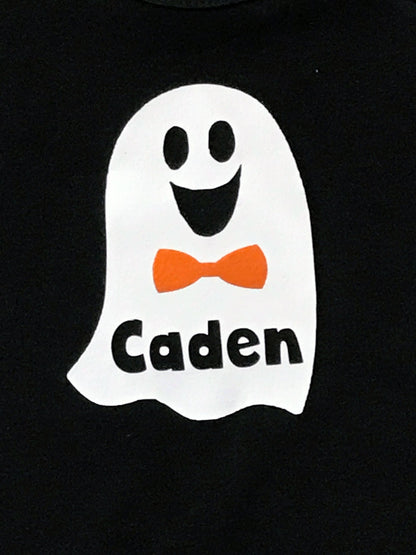Personalized Baby Ghost Onesie: Custom Halloween Bodysuit