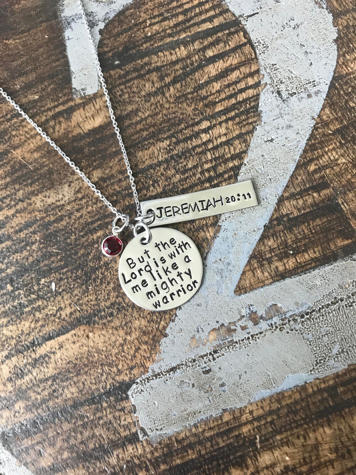 FREE SHIP USA Custom Jewelry Jeremiah 20 Necklace Handmade Inspirational Jewelry Handstamped Necklace Scripture Necklace Supportive Necklace