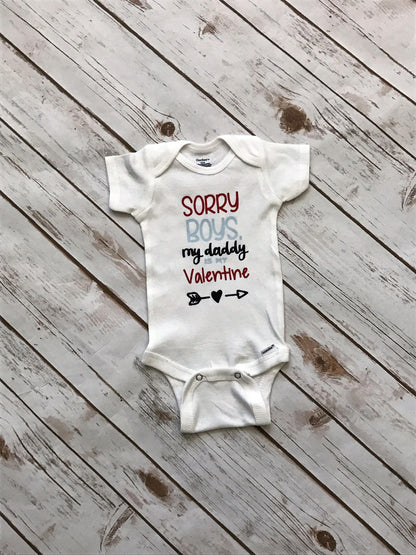 Daddy's Valentine Onesie: Baby Girl Valentine's Day Outfit