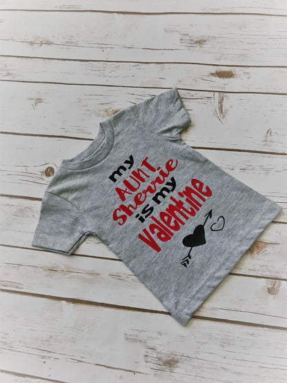 My Aunt is my Valentine Gift for Nephew Gift From Aunt Auntie's Boy Nephew Baby Shower Gift Boys Valentine Shirt Valentine's Day Gift