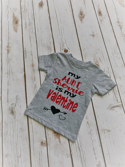 My Aunt is my Valentine Gift for Nephew Gift From Aunt Auntie's Boy Nephew Baby Shower Gift Boys Valentine Shirt Valentine's Day Gift