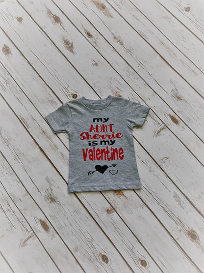 My Aunt is my Valentine Gift for Nephew Gift From Aunt Auntie's Boy Nephew Baby Shower Gift Boys Valentine Shirt Valentine's Day Gift