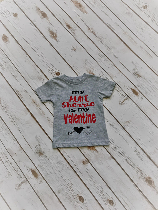 My Aunt is my Valentine Gift for Nephew Gift From Aunt Auntie's Boy Nephew Baby Shower Gift Boys Valentine Shirt Valentine's Day Gift