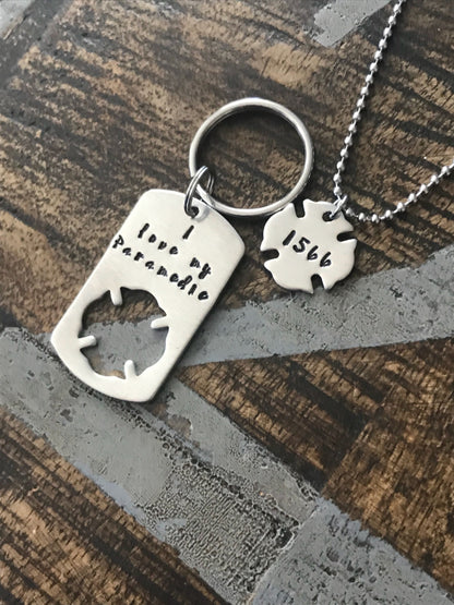 I Love My Paramedic Keychain Personalized Paramedic Wife Necklace EMT Wife Jewelry Paramedic Girlfriend Necklace Paramedic Wife Gift Custom