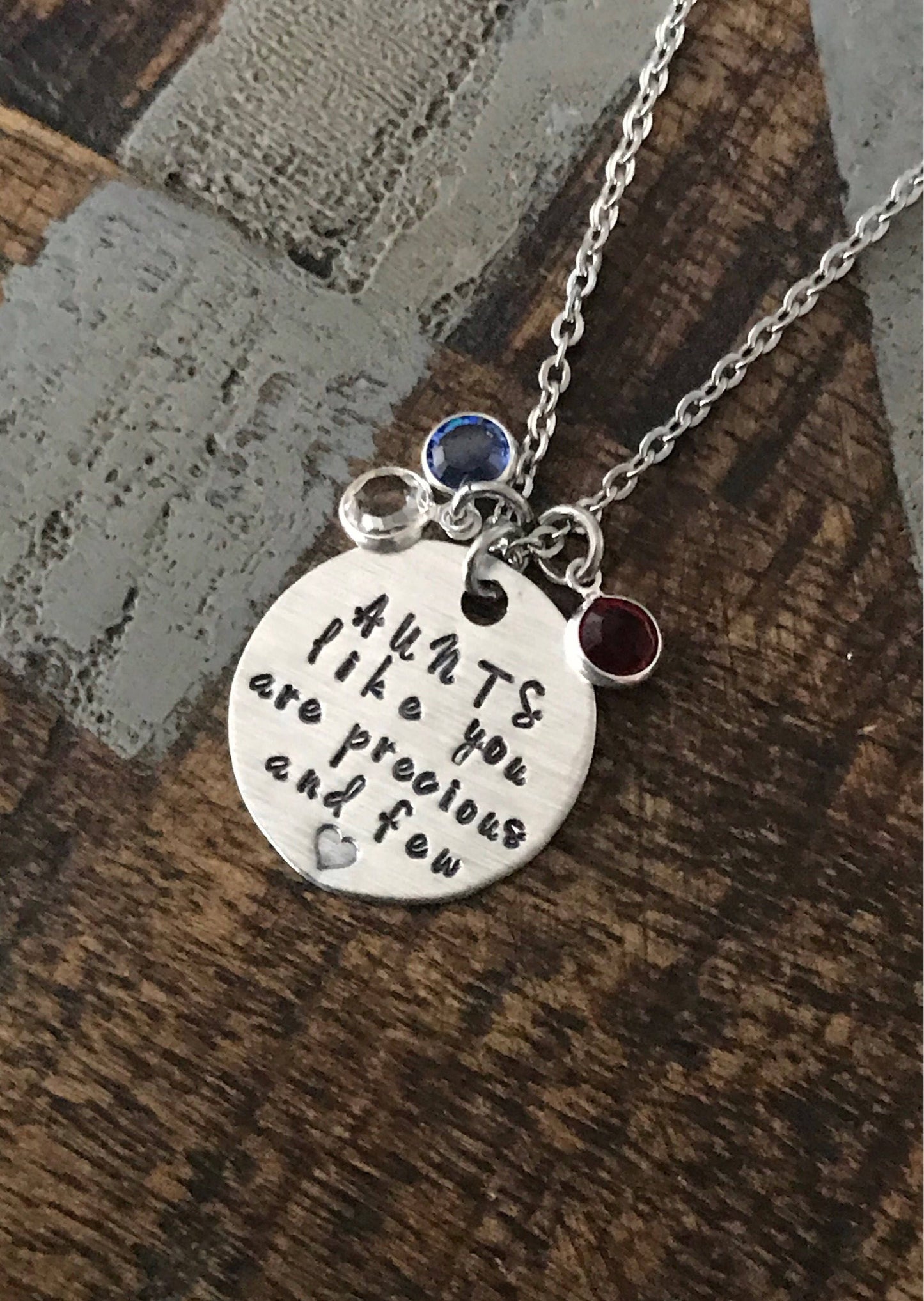 Aunts Like You Are Precious And Few Aunt Necklace Auntie Jewelry Personalized Jewelry Handstamped Jewelry Name Necklace Auntie Necklace