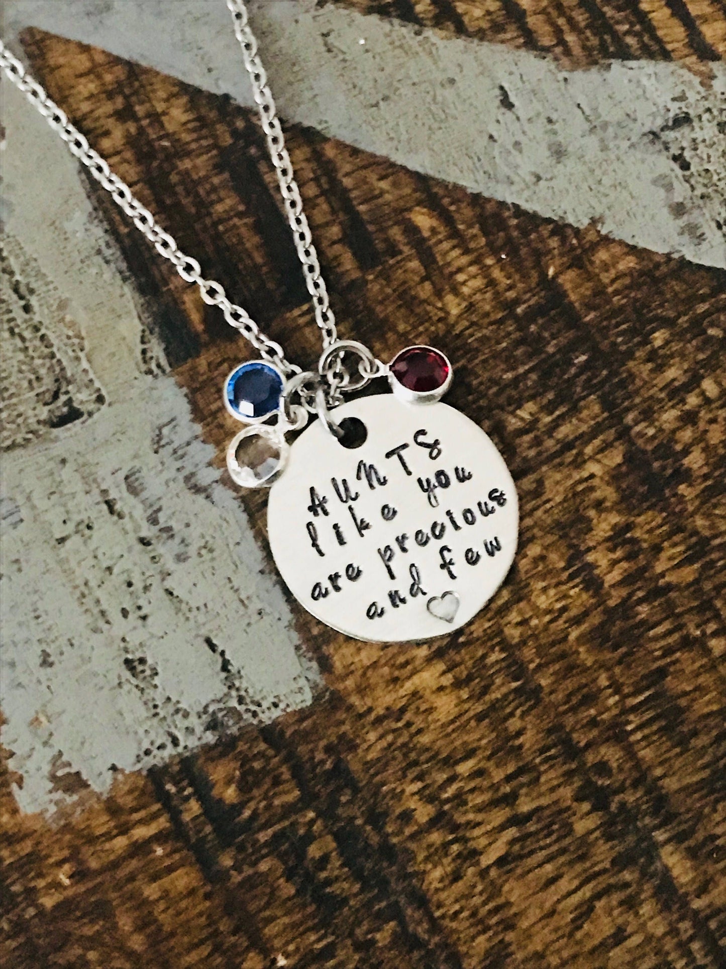 Aunts Like You Are Precious And Few Aunt Necklace Auntie Jewelry Personalized Jewelry Handstamped Jewelry Name Necklace Auntie Necklace
