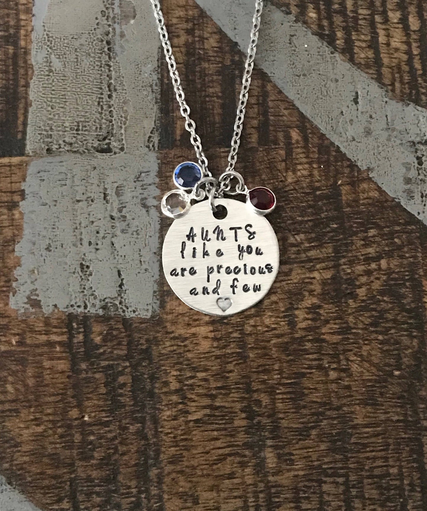 Aunts Like You Are Precious And Few Aunt Necklace Auntie Jewelry Personalized Jewelry Handstamped Jewelry Name Necklace Auntie Necklace