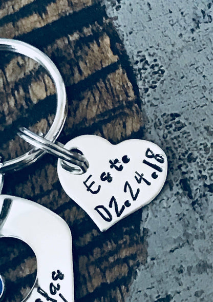 Godmother Keychain Baptism Gift Christening Keychain Handstamped Keychain Custom Keychain Godmothers Are A Blessing Gift for Godmother