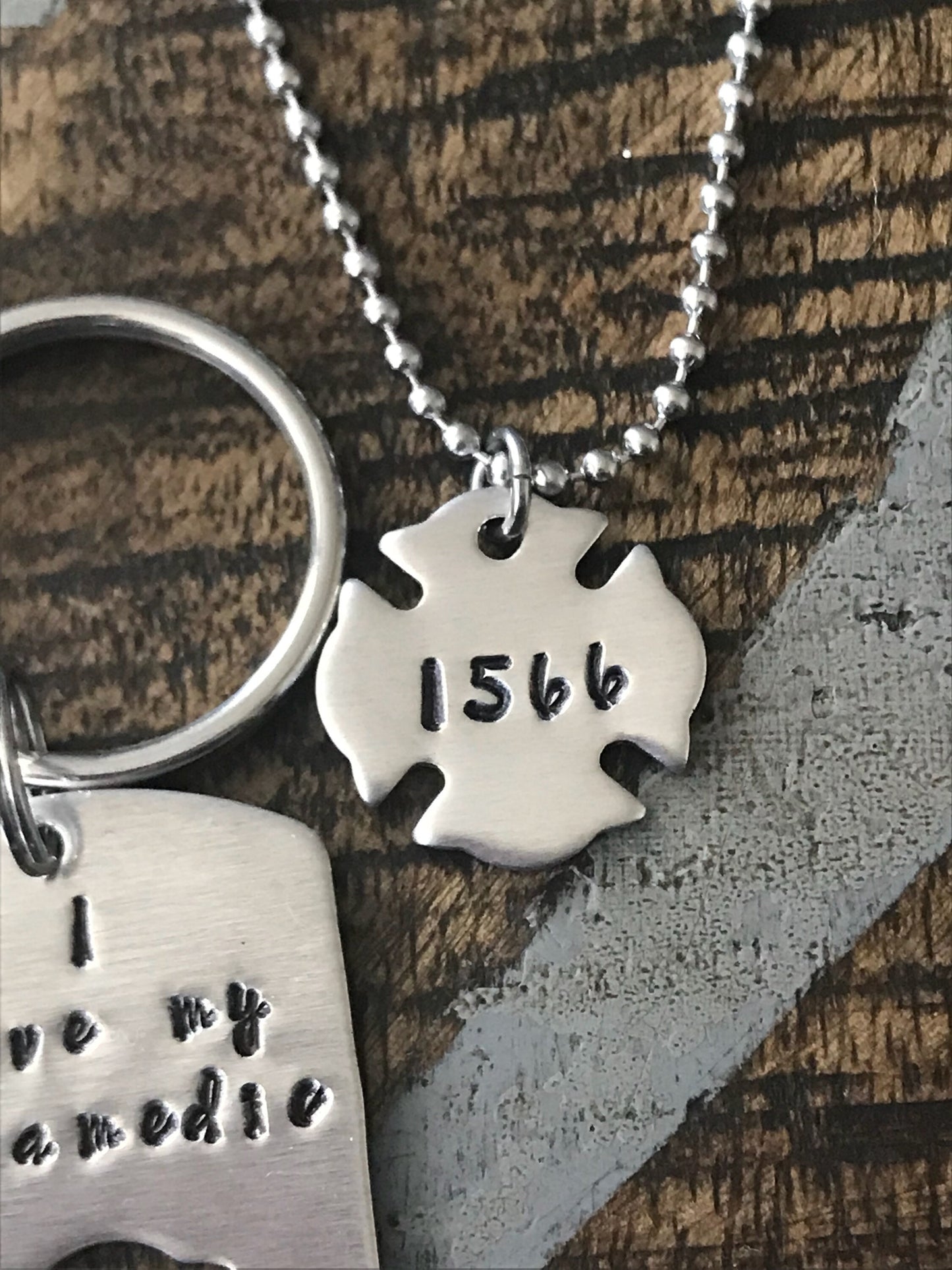 I Love My Paramedic Keychain Personalized Paramedic Wife Necklace EMT Wife Jewelry Paramedic Girlfriend Necklace Paramedic Wife Gift Custom