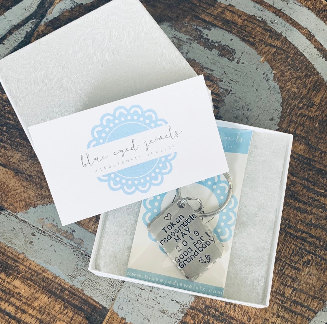 Grandpa Keychain New Grandma Gift Grandma Keychain Grandpa Keychain Grandchild Token New Mom Gift Baby Announcement Keychain