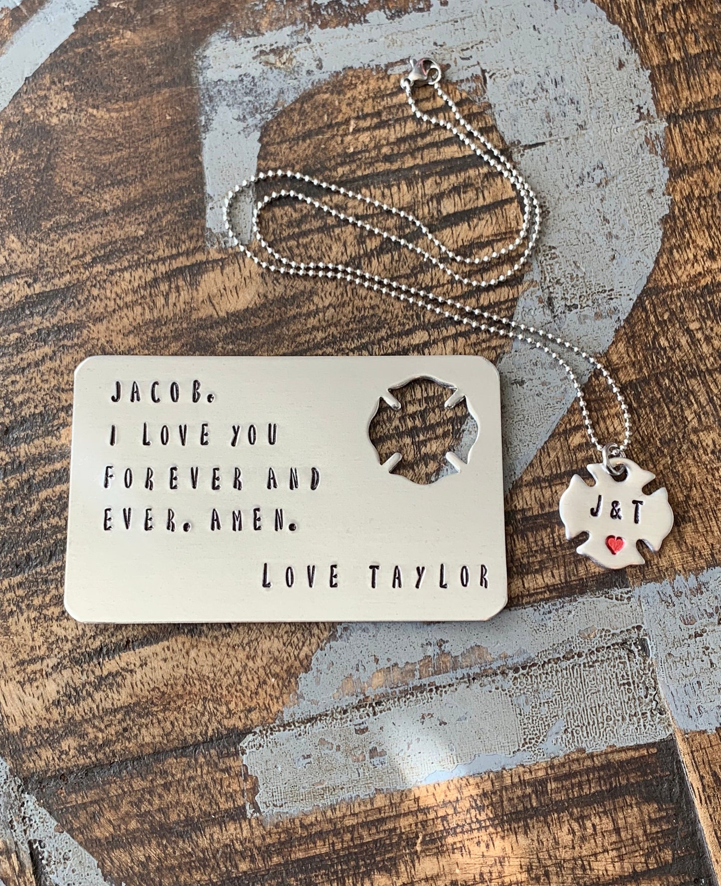 Custom Firefighter Wallet Insert Firefighter Wallet Card Maltese Cross Wallet Card Firefighter Gift Custom Wallet Firefighter Necklace