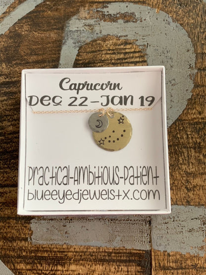 Zodiac Jewelry Gold Constellation Necklace Zodiac Necklace Celestial Jewelry Capricorn Necklace Gift for her Zodiac Gift Capricorn Jewelry