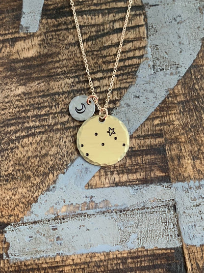 Zodiac Jewelry Gold Constellation Necklace Zodiac Necklace Celestial Jewelry Gemini Necklace Gift for her Zodiac Gift Gemini Jewelry