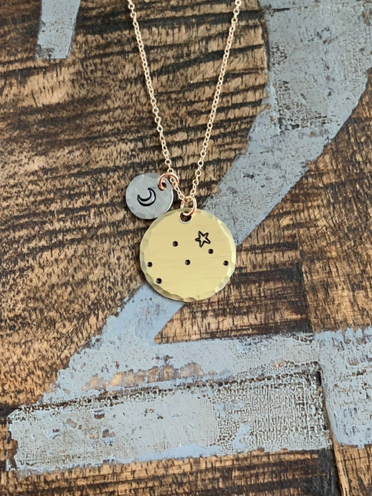 Zodiac Jewelry Gold Constellation Necklace Zodiac Necklace Celestial Jewelry Gemini Necklace Gift for her Zodiac Gift Gemini Jewelry