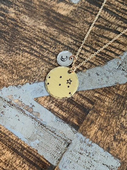 Zodiac Jewelry Gold Constellation Necklace Zodiac Necklace Celestial Jewelry Gemini Necklace Gift for her Zodiac Gift Gemini Jewelry