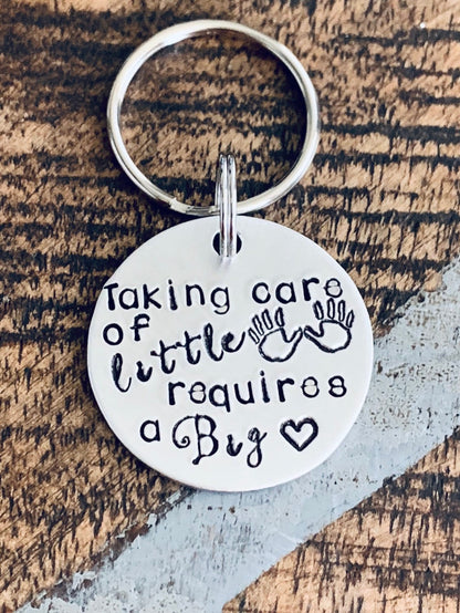 Preschool Keychain Gift for Teacher Teacher Appreciation big heart keychain End of Year Gift Teacher Gift taking care of little hands takes