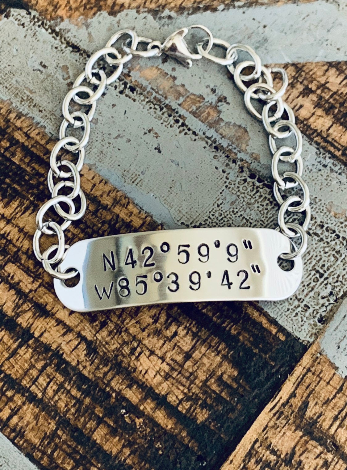 Coordinates bracelet Stainless Steel location bracelet latitude longitude bracelet long distance gift couple coordinates bracelet for men