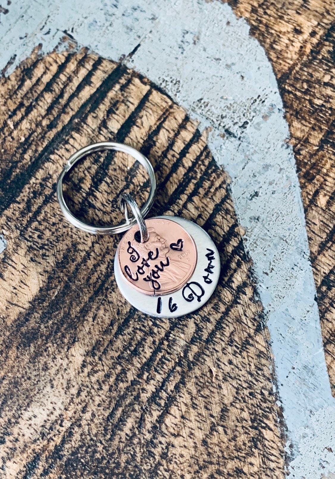 2003 Keychain Custom Keychain 16 year anniversary gift for him Custom Boyfriend Gift Anniversary Keychain Personalized Keychain Bar Keychain