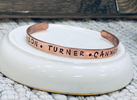 Personalized Name Cuff Bracelet Name Bracelets Custom Bracelet Kids Name Cuff Bracelet Copper Name Bangle Grandma Jewelry Gift for Mom
