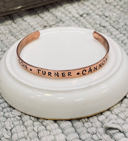 Personalized Name Cuff Bracelet Name Bracelets Custom Bracelet Kids Name Cuff Bracelet Copper Name Bangle Grandma Jewelry Gift for Mom