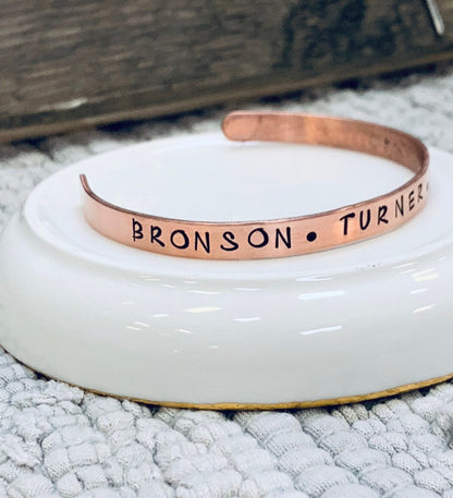 Personalized Name Cuff Bracelet Name Bracelets Custom Bracelet Kids Name Cuff Bracelet Copper Name Bangle Grandma Jewelry Gift for Mom