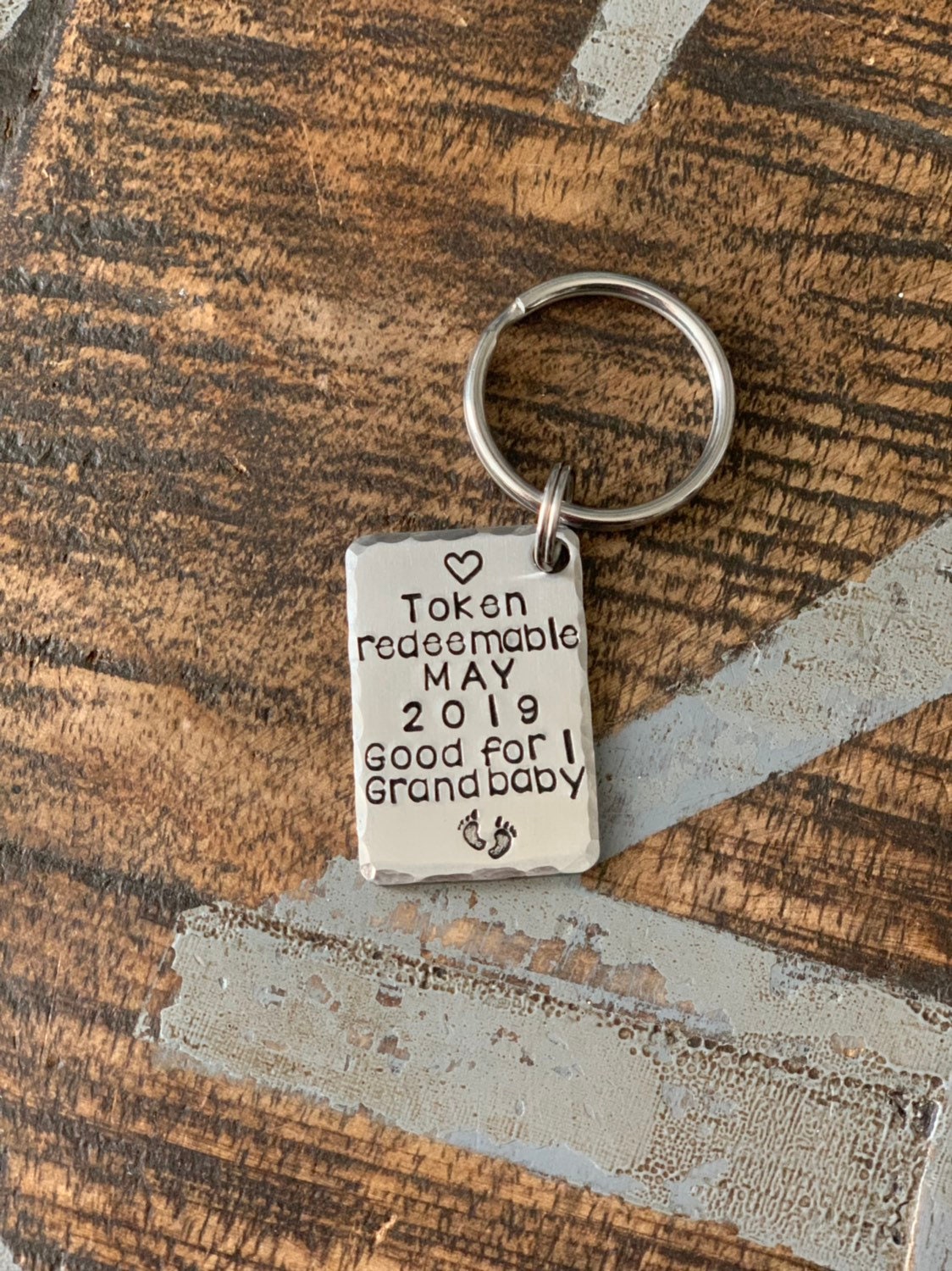 Grandpa Keychain New Grandma Gift Grandma Keychain Grandpa Keychain Grandchild Token New Mom Gift Baby Announcement Keychain