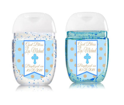 Baptism Hand Sanitizer Labels Baptism favor labels First Communion hand sanitizer labels Christening Favors Dedication hand sanitizer label